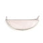 Picture of (Grade A) Rose Quartz ( Natural ) Connectors Half Round Silver Tone Light Pink 3.1cm x 1.5cm, 1 Piece