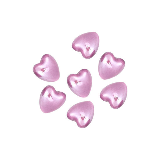 Изображение Керамические Бусины Сердце Фиолетовый Примерно 13мм x 12мм, Размер Поры 1.9мм, 20 ШТ