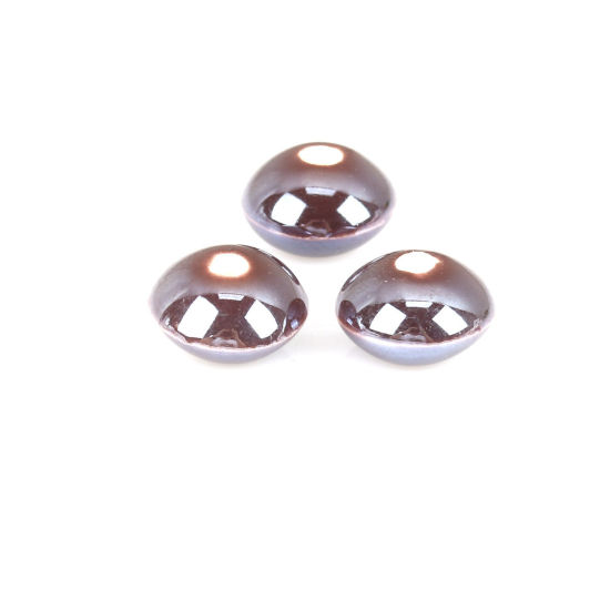 Picture of Ceramic Beads Flat Round Dark Coffee About 12mm Dia, Hole: Approx 2.2mm, 20 PCs