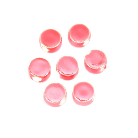 Image de Perles en Céramique Rond Rouge 9mm Dia, Taille de Trou: 2.8mm, 30 Pcs