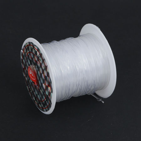 Cordon/Fil en Nylon pour Perle Mala/Prière/Buddhist Blanc Non-élastique 1mm, 5 Rouleaux (env. 25 M/Rouleau)