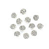 Picture of Zinc Based Alloy Beads Rose Flower Antique Silver Color About 10mm x 10mm, Hole: Approx 1.7mm, 20 PCs