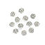 Picture of Zinc Based Alloy Beads Rose Flower Antique Silver Color About 10mm x 10mm, Hole: Approx 1.7mm, 20 PCs