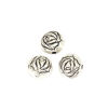 Picture of Zinc Based Alloy Beads Rose Flower Antique Silver Color About 10mm x 10mm, Hole: Approx 1.7mm, 20 PCs