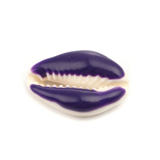 Image de Perles en Coquille Escargot de Mer Prune 25mm x 17mm-18mm x 14mm, 10 Pcs