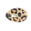 Picture of Natural Shell Loose Beads Conch/ Sea Snail Black & Beige Leopard Print Pattern About 25mm x 17mm-18mm x 14mm, 10 PCs