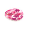 Picture of Natural Shell Loose Beads Conch/ Sea Snail Fuchsia Flower Pattern About 25mm x 17mm-18mm x 14mm, 10 PCs