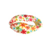Изображение Бусины из Раковины, Береговичок, Разноцветный с узором “ Цветок ” , 25мм x 17мм-18мм x 14мм, 10 ШТ