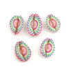 Picture of Natural Shell Loose Beads Conch/ Sea Snail Multicolor Flower Pattern About 25mm x 17mm-18mm x 14mm, 10 PCs