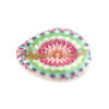 Picture of Natural Shell Loose Beads Conch/ Sea Snail Multicolor Flower Pattern About 25mm x 17mm-18mm x 14mm, 10 PCs