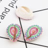 Picture of Natural Shell Loose Beads Conch/ Sea Snail Multicolor Flower Pattern About 25mm x 17mm-18mm x 14mm, 10 PCs