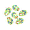 Picture of Natural Shell Loose Beads Conch/ Sea Snail Multicolor Flower Pattern About 20mm x 13mm-16mm x 12mm, 10 PCs