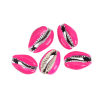 Picture of Natural Shell Loose Beads Conch/ Sea Snail Silver Fuchsia About 24mm x 16mm-17mm x 13mm, 5 PCs
