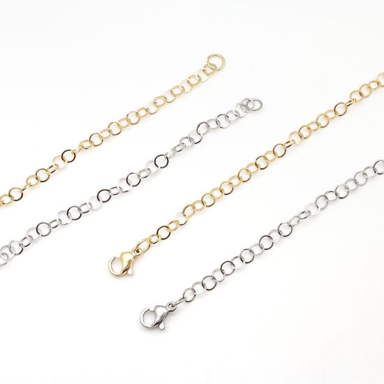 Picture of 304 Stainless Steel Necklace Gold Plated & Silver Tone With Lobster Claw Clasp 50cm(19 5/8") long, 1 Set
