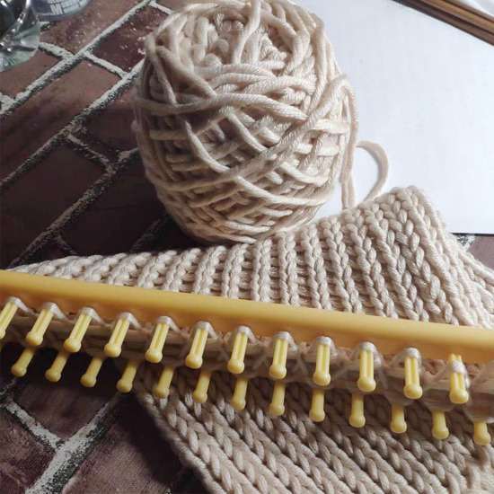Imagen de Plástico Telar de Tejer, Bufanda, Suéter, Sombrero, Chal, Máquina de Coser, Herramienta de Trenzado Artesanal Hecha a Mano DIY Mixto 36.5cm x5cm(14 3/8" x2") - 7cm(2 6/8") largo, 1 Juego ( 3Unidades/Juego)