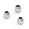 Picture of 304 Stainless Steel Beads Barrel Silver Tone 10mm x 10mm, Hole: Approx 4.8mm, 5 PCs