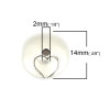 Picture of Zinc Based Alloy Beads Caps Round Antique Silver Heart (Fit Beads Size: 16mm Dia.) 14mm Dia, 20 PCs