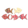 Picture of Wood Sewing Buttons Scrapbooking Two Holes Tropical Fish At Random Mixed 27mm x 19mm, 50 PCs