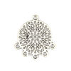 Imagen de Zamak Conectores Ronda Plata Antigua Filigrana 23mm x 21mm, 20 Unidades