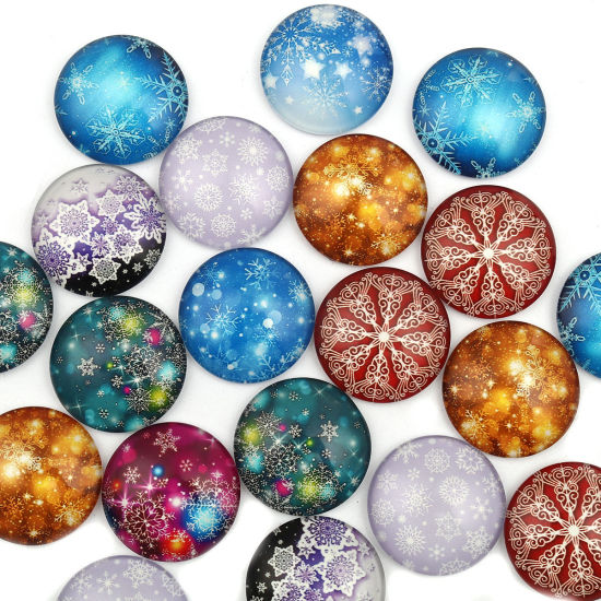 Bild von Glaskuppel versiegelt Cabochon Round Flatback bei Random Glitter