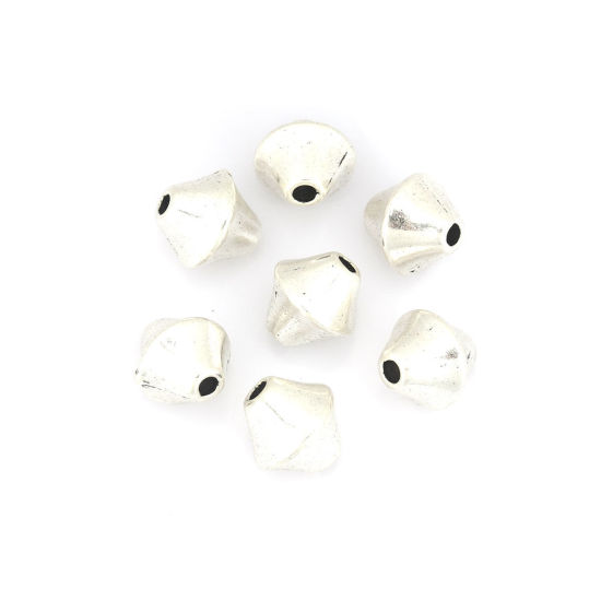 Bild von Zinklegierung Zwischenperlen Spacer Perlen Gyroskop Antiksilber ca. 10mm x 9mm, Loch:ca. 1.7mm, 20 Stück