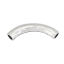 Picture of Zinc Based Alloy Spacer Beads Curved Tube Antique Silver Color About 5.5cm x 1.7cm, Hole: Approx 6.3mm, 5 PCs