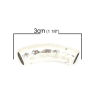 Picture of Zinc Based Alloy Spacer Beads Curved Tube Antique Silver Color About 3cm x 1.1cm, Hole: Approx 6.5mm, 10 PCs