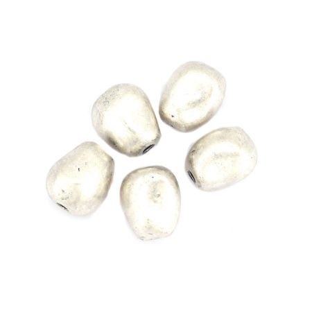 Zinc Based Alloy Spacer Beads Irregular Antique Silver Color Filled About 11mm x 10mm, Hole: Approx 1.8mm, 5 PCs
