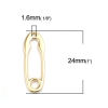Picture of Zinc Based Alloy Connectors Pin Gold Plated 24mm x 8mm, 10 PCs