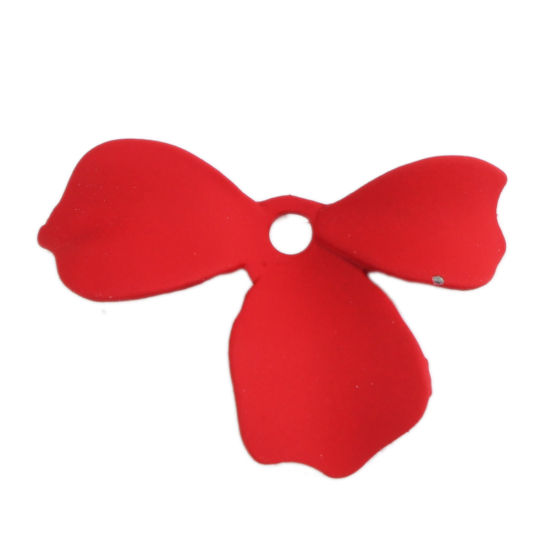 Image de Breloques en Alliage de Zinc Fleur Rouge 29mm x 20mm, 10 Pcs