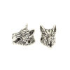 Imagen de Zamak Cuentas Lobo Plata Antigua Aprox 17mm x 11mm, Agujero: Aprox 1.8mm, 10 Unidades