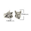 Imagen de Zamak Cuentas Lobo Plata Antigua Aprox 17mm x 11mm, Agujero: Aprox 1.8mm, 10 Unidades