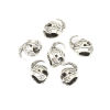 Picture of Zinc Based Alloy Spacer Beads Helmet Antique Silver Color Carved Pattern About 20mm x 12mm, Hole: Approx 1.7mm, 10 PCs