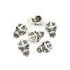 Picture of Zinc Based Alloy Spacer Beads Skeleton Skull Antique Silver About 18mm x 12mm, Hole: Approx 1.4mm, 10 PCs