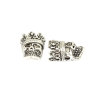 Picture of Zinc Based Alloy Spacer Beads Skull Antique Silver Crown About 16mm x 11mm, Hole: Approx 1.1mm, 20 PCs