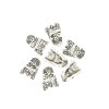 Picture of Zinc Based Alloy Spacer Beads Skull Antique Silver Crown About 16mm x 11mm, Hole: Approx 1.1mm, 20 PCs