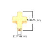 Picture of Zinc Based Alloy Spacer Beads Cross Gold Plated About 15mm x 12mm, Hole: Approx 2.1mm, 20 PCs