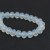 Picture of Glass Beads Round White Faceted About 8mm Dia, Hole: Approx 1.3mm, 45cm(17 6/8") long, 2 Strands (Approx 69 PCs/Strand)
