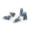 Picture of Glass Beads Tower Purple & Green Spot About 15mm x 8mm, Hole: Approx 1mm, 20 PCs