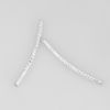 Picture of Brass Beads Curved Tube Silver Plated Carved Pattern About 24mm x 3mm, Hole: Approx 1mm, 50 PCs