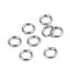Immagine di 500 Pz 4mm Dia, 0.8mm(20 misura) Acciaio Inossidabile Aperto Stile Anello di Salto Tono Argento Anello