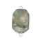 Bild von Stein ( Natur ) Verbinder Unregelmäßig Silberfarbe Salbeigrün 4.1cm x 2.2cm, 1 Stück