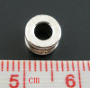 Picture of Zinc Based Alloy Spacer Beads Bobbin Antique Silver Color About 6mm Dia, Hole:Approx 3.4mm, 50 PCs