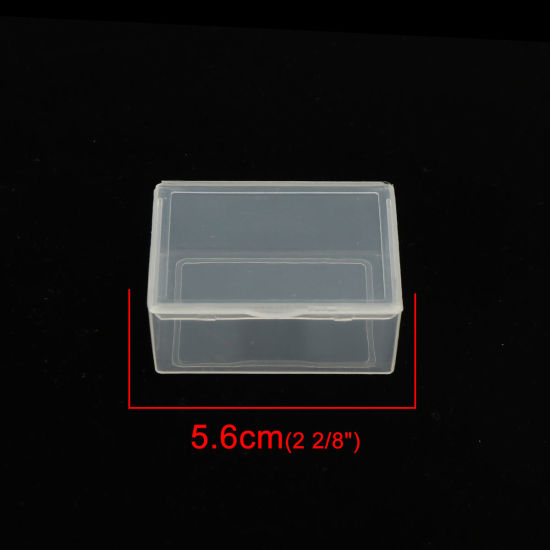 Picture of Plastic Storage Containers Rectangle Transparent Clear 56mm x 44mm, 10 PCs