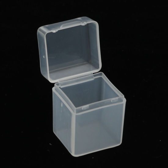 Изображение ABS Пластик Коробка для Хранения или Выставки Бусины Прямоугольник Прозрачный 35мм x 25мм, 10 ШТ