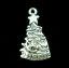 Image de Pendentifs en Alliage de Zinc Forme Pin de Noël  Argent vieilli, 25.0mm x 14.0mm, 20 Pièces 