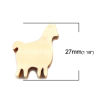 Picture of Maple Wood Spacer Beads Alpaca Animal Natural About 27mm x 23mm, Hole: Approx 2.4mm, 50 PCs