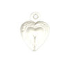 Picture of 304 Stainless Steel Charms Heart Silver Tone 12mm x 9mm, 20 PCs