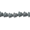 Image de (Classement A) Perles en Pierre de Lave ( Naturel ) Etoile Gris Environ 21mm x 21mm, Trou: env. 2mm, 40cm long, 1 Enfilade (Env. 21 Pcs/Enfilade)