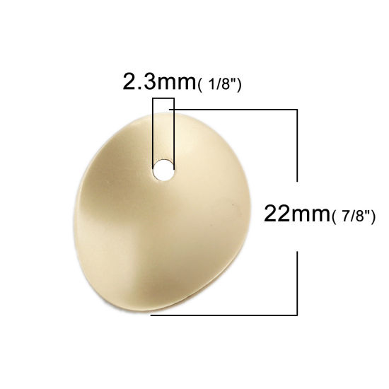 Picture of Zinc Based Alloy Charms Oval Matt Gold 22mm x 19mm, 10 PCs
